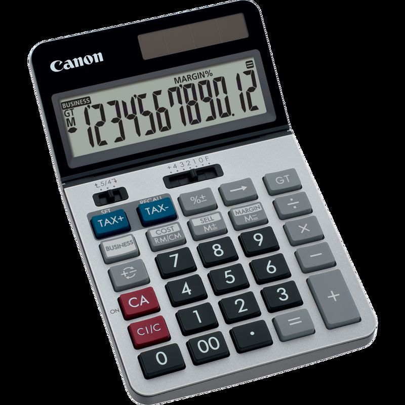 Calcolatrice Canon LS 355TC - 12 Cifre, Display Grande, Compatta Da Tasca, Grigio - Foto 3