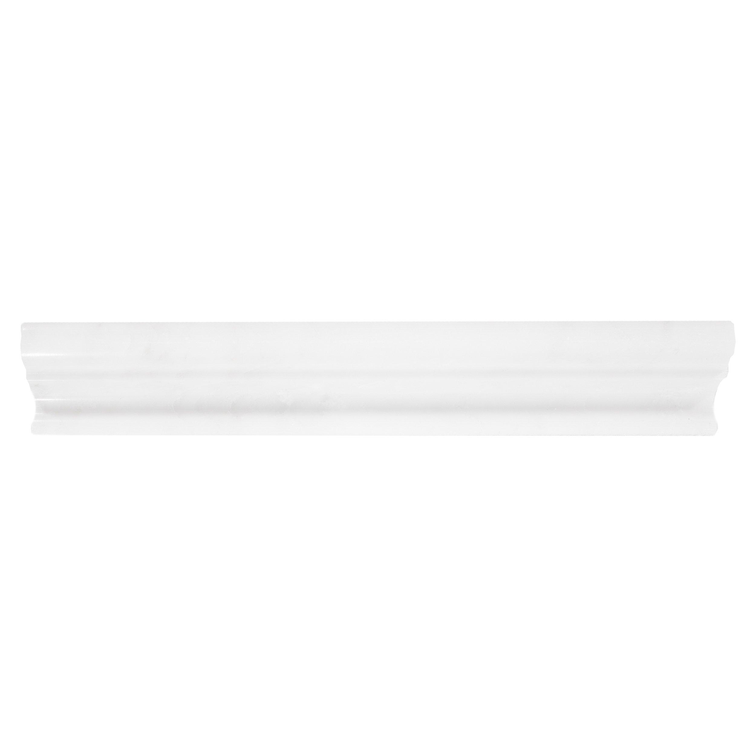 Carrara White Marble Chair Rail - 2 x 12 - 100156348 ...