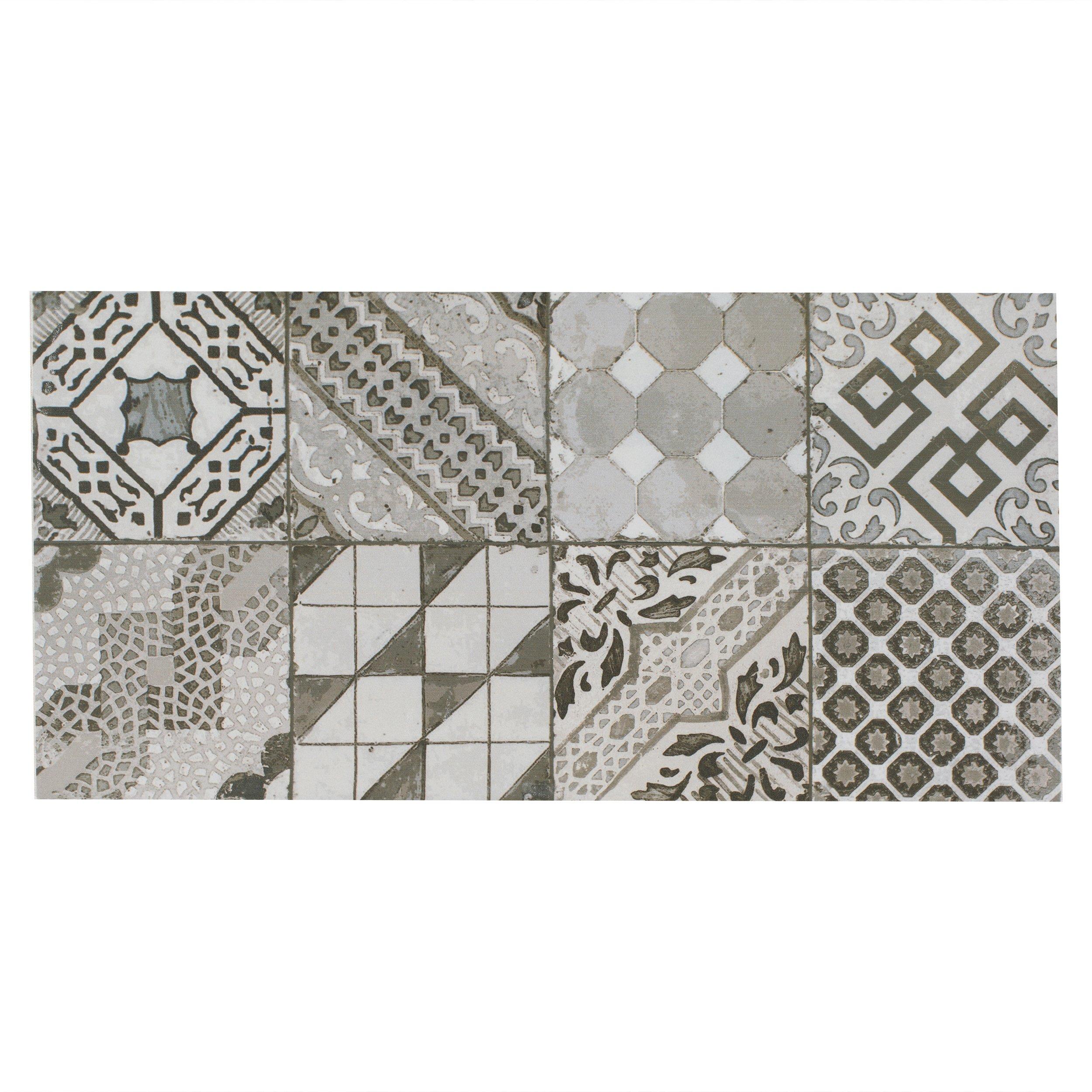 Provenzia Decorative Mix Pattern Porcelain Tile - 18 x 18 - 100340876