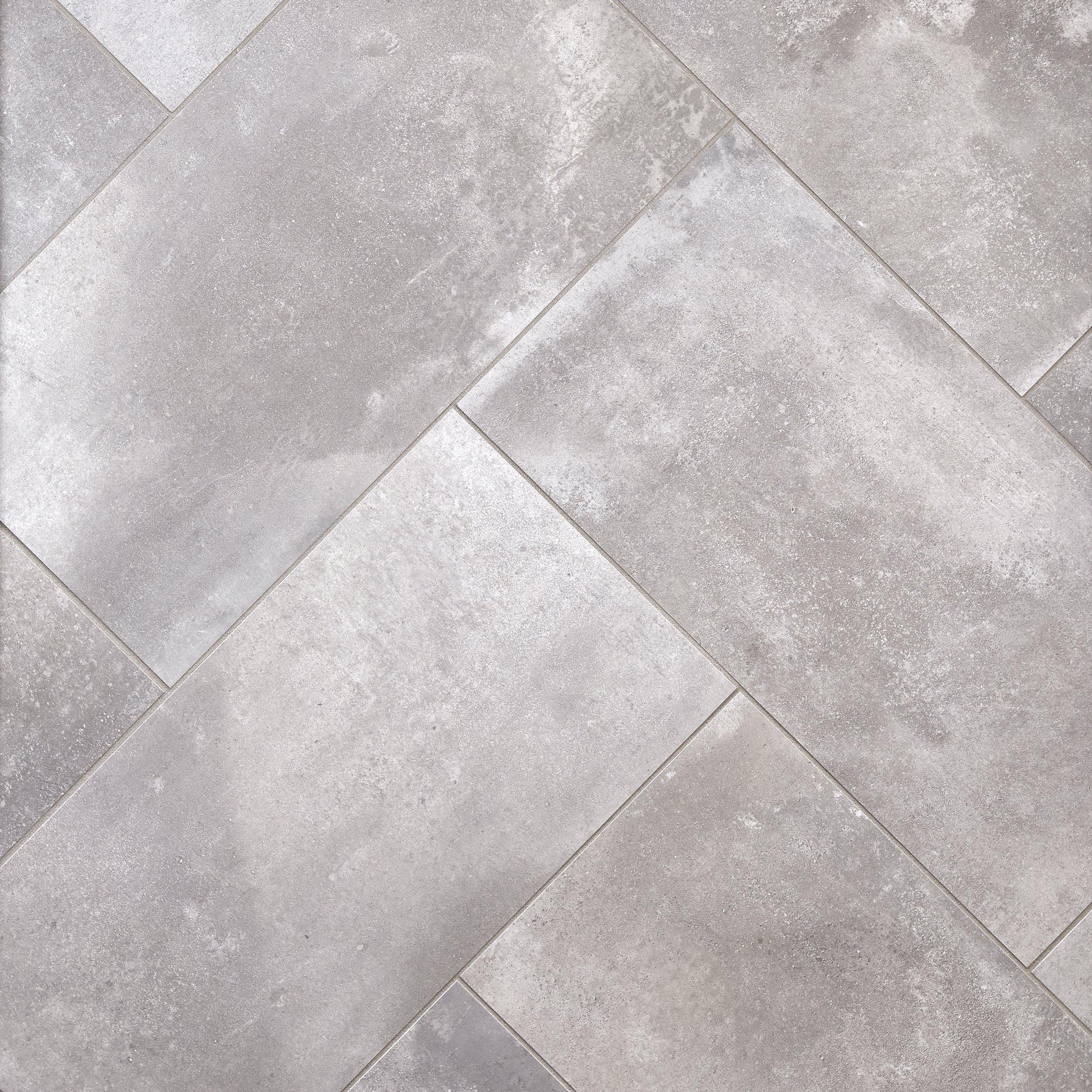 Grey floor tiles