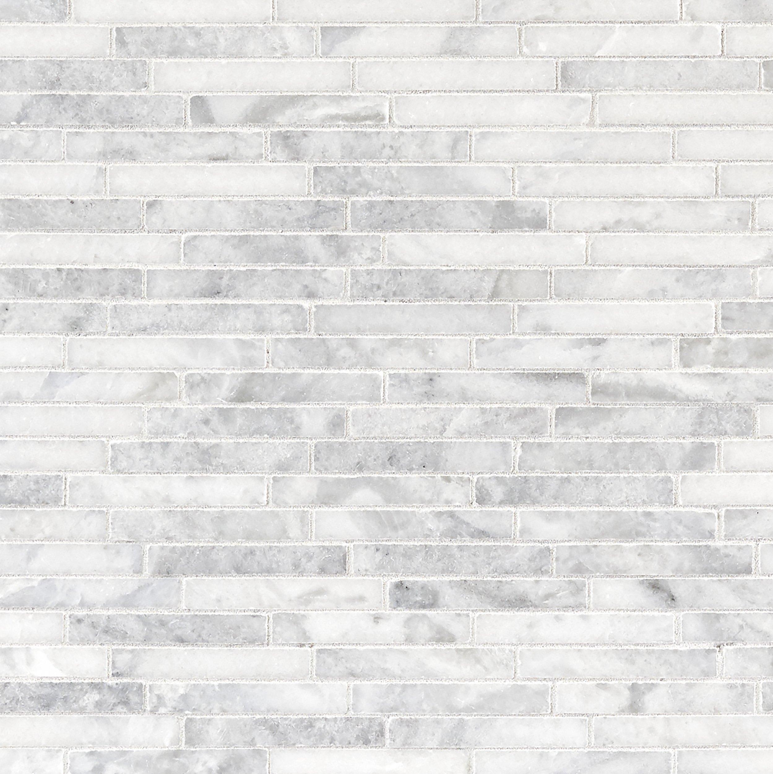 Carrara White Brick Marble Mosaic - 12 x 12 - 931100789 ...