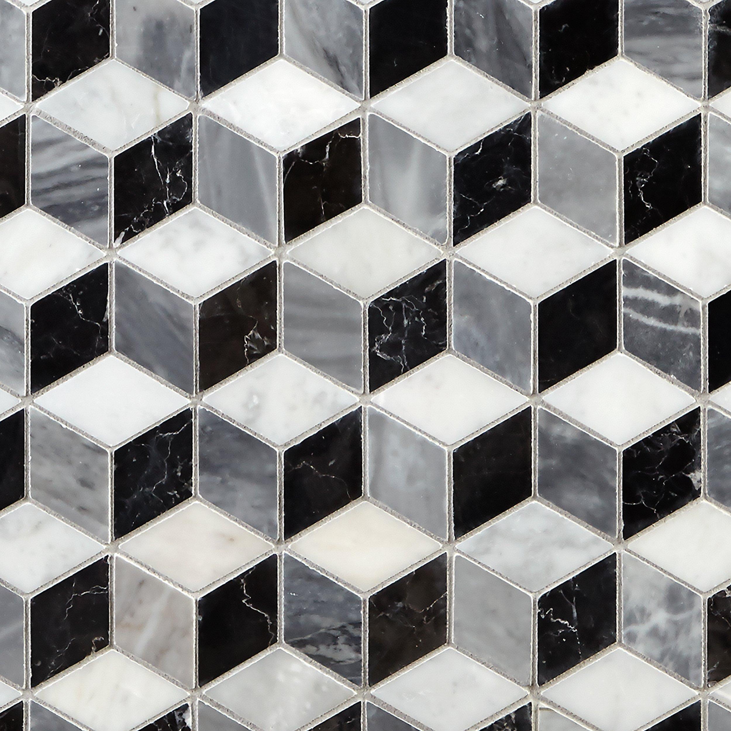 Marble mosaic backsplash