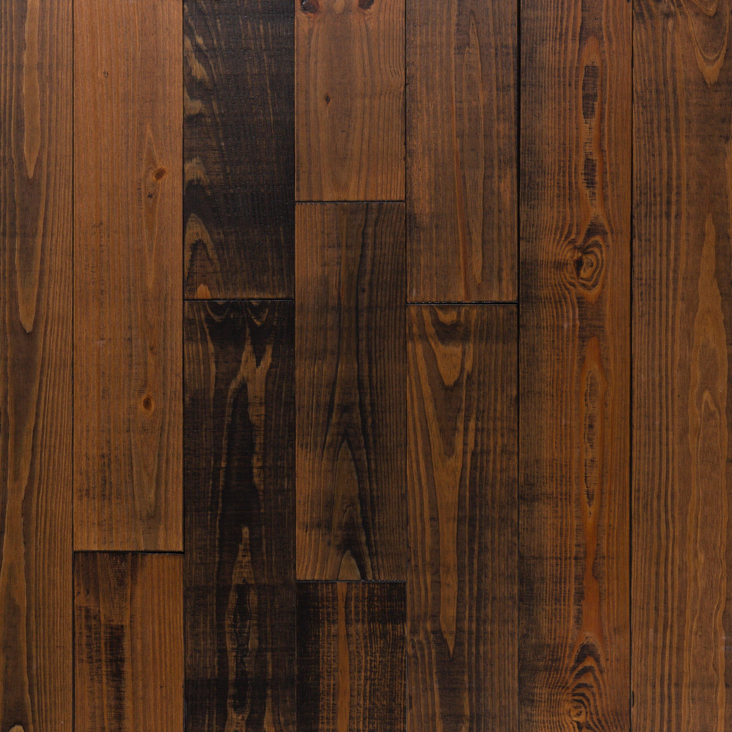 Distressed pine flooring