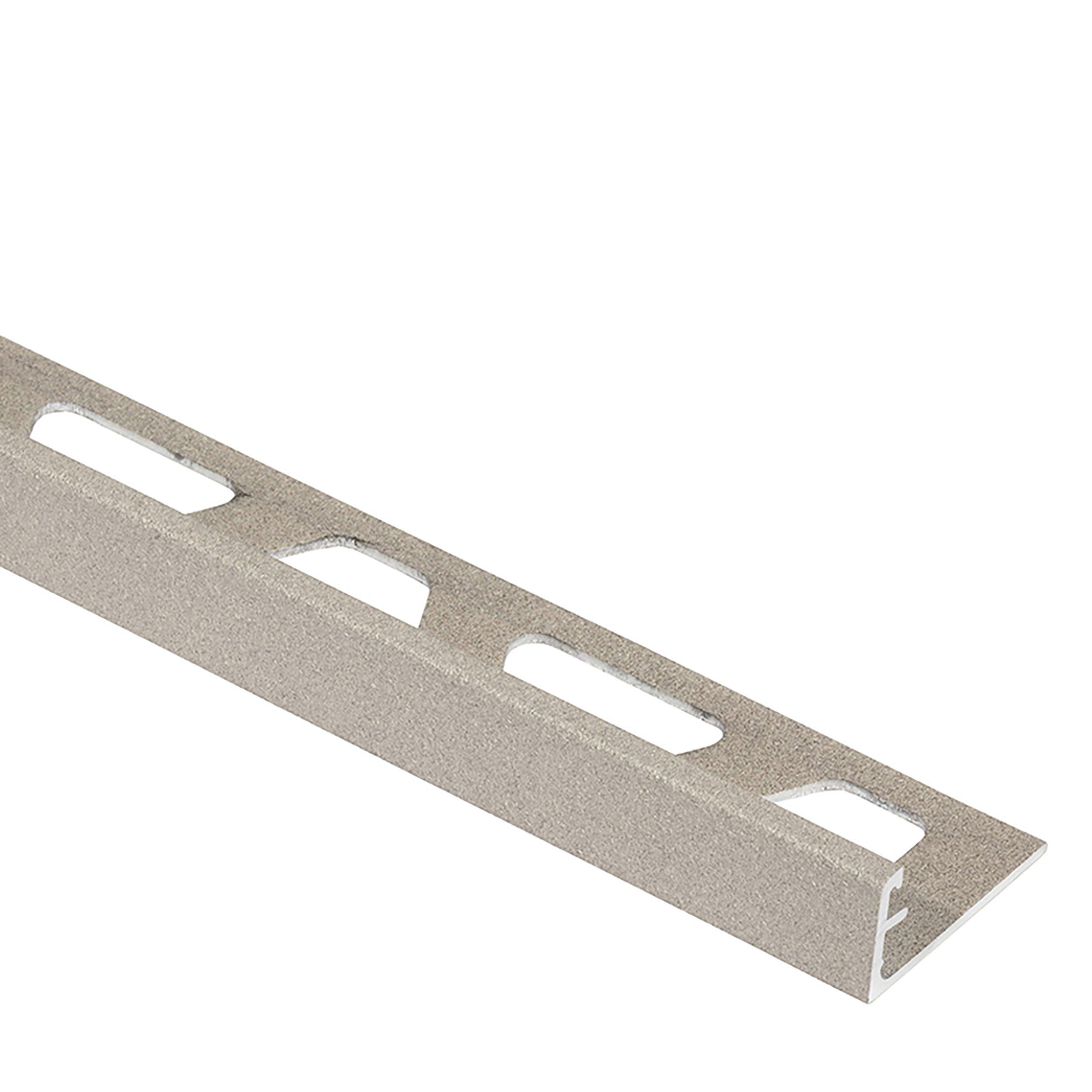 Schluter Reno Tk Satin Anodized Aluminum 1 2 In X 8 Ft 2 1 2 In Metal Reducer Tile Edging Trim Aetk125 The Home Depot