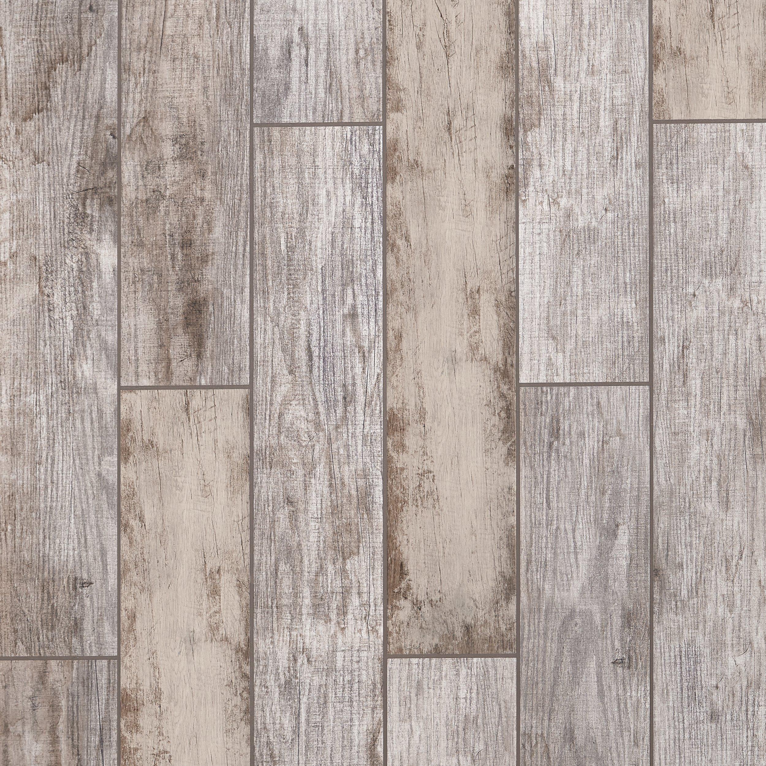 Arden Manor White Wood Plank Porcelain Tile