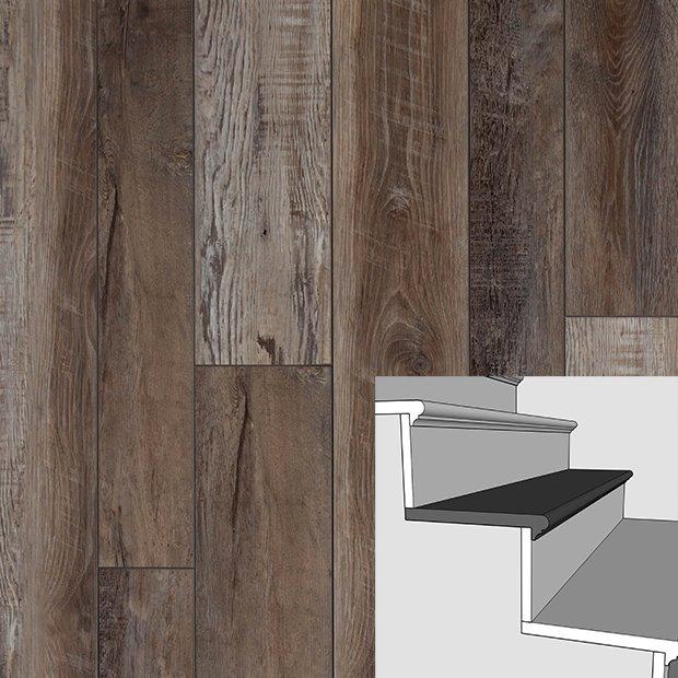 Cortado Oak Rigid Core Luxury Vinyl Plank Cork Back 6 5mm 100582717 Floor And Decor