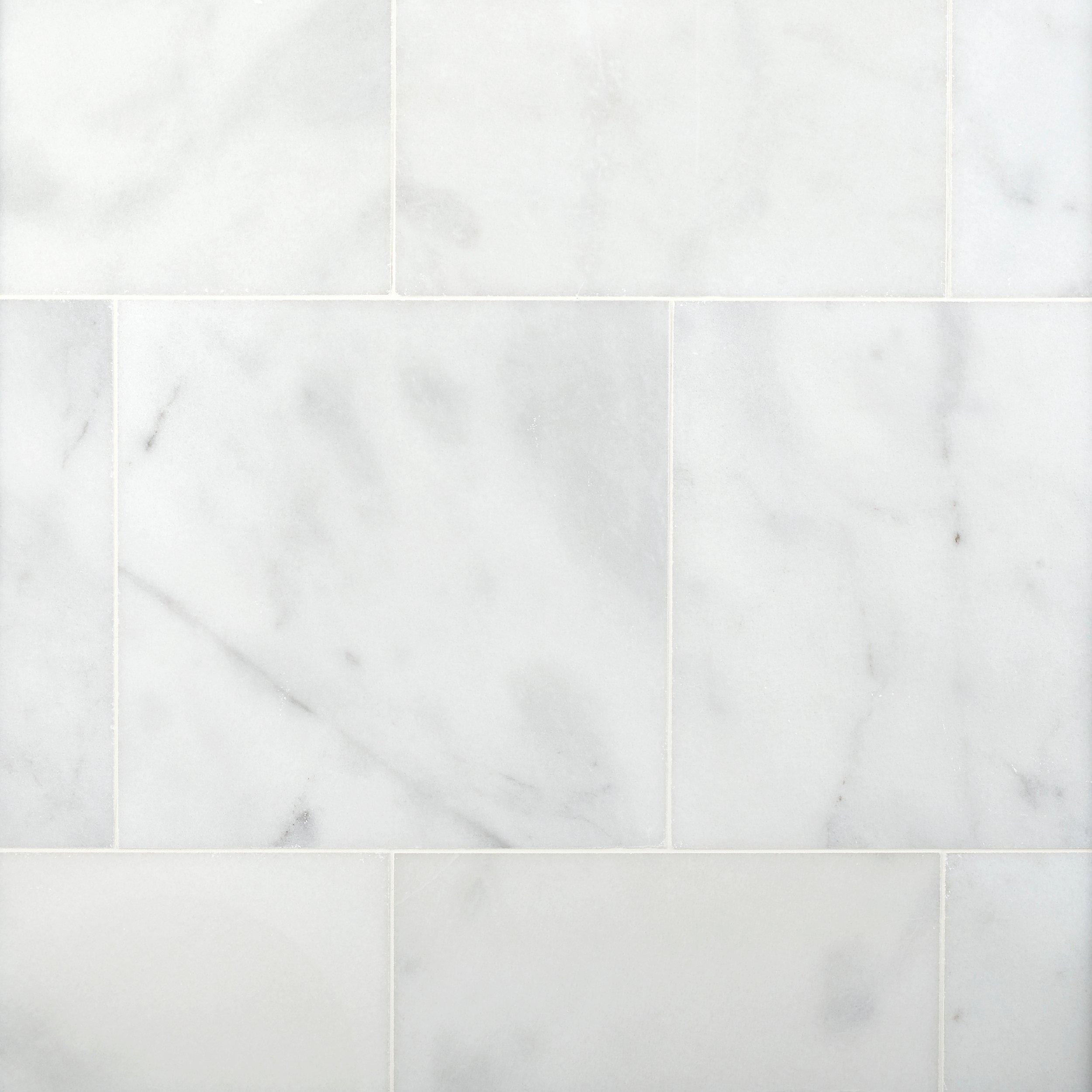 Chateau Polished Carrara Marble Tile - 18 x 18 - 100698919 | Floor and ...