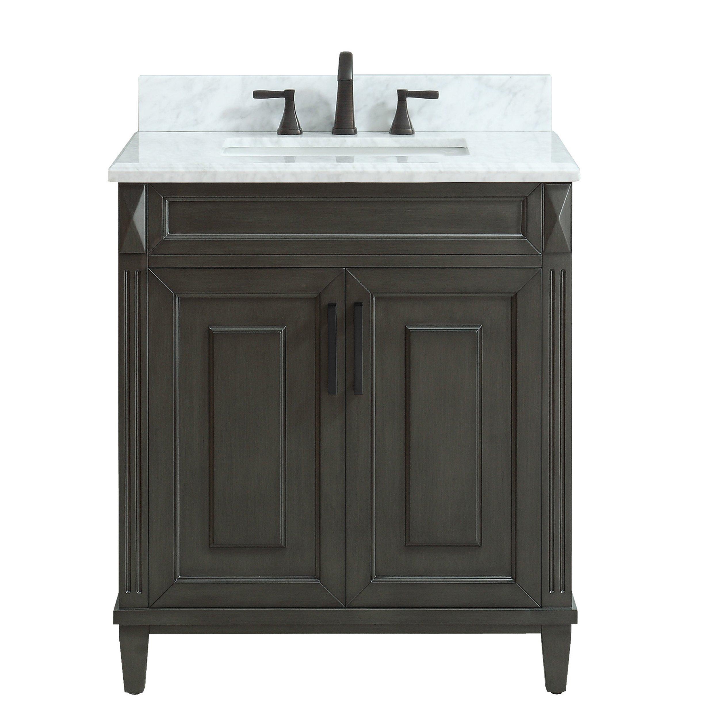 Aurora 31 in. Vanity with Carrara Marble Top - 31 in ... (230 x 230 Pixel)