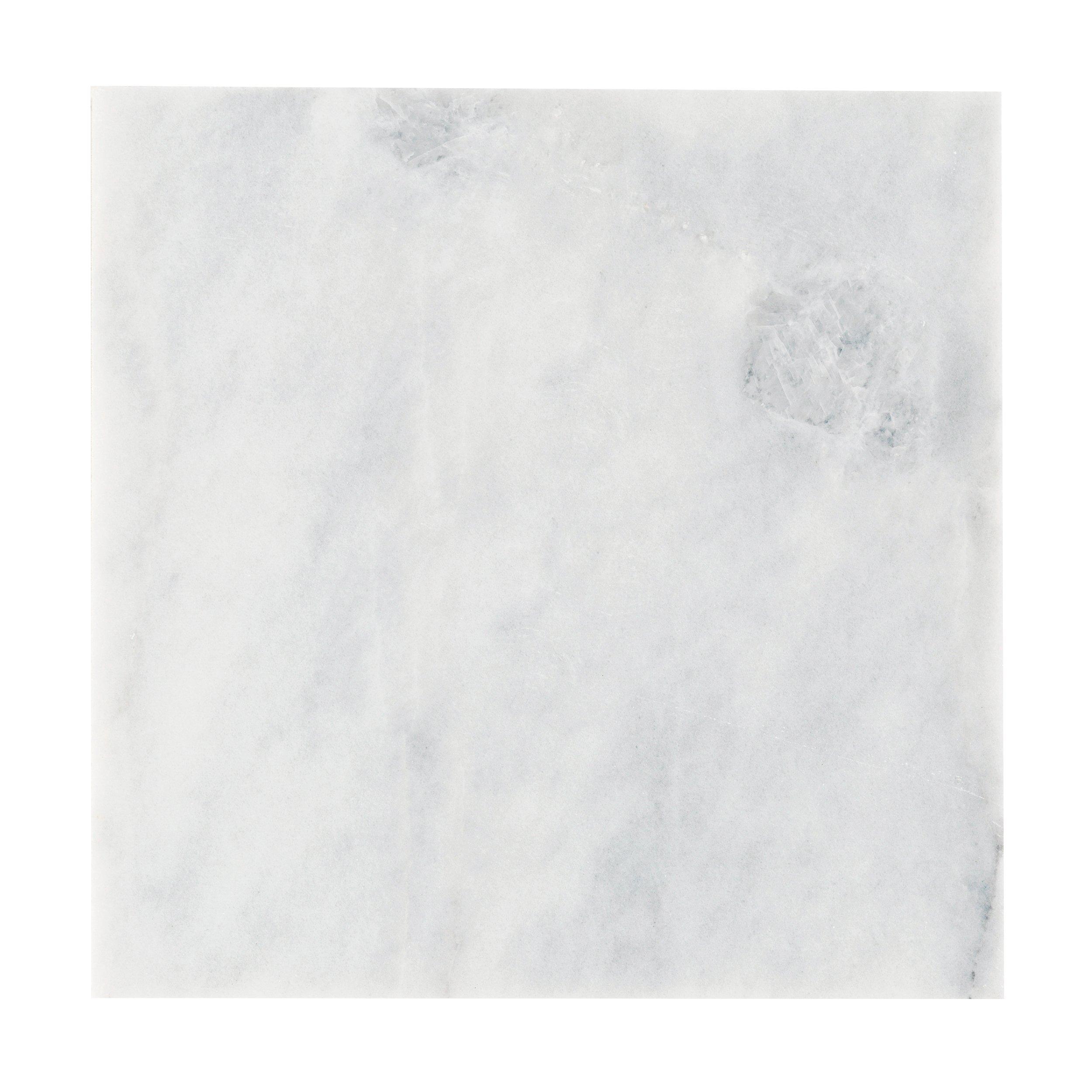 Ocean White Marble Tile - 12 x 12 - 100139344 | Floor and Decor