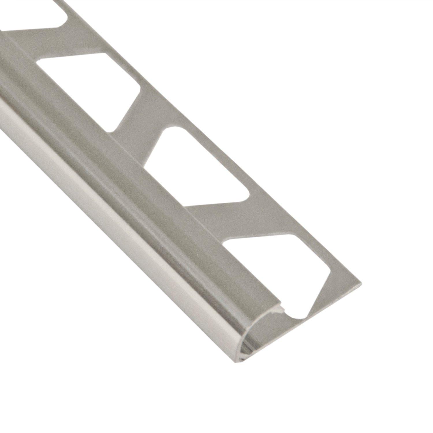 Schluter Rondec Bullnose Edge Trim 12in In Polished Chrome Anodized Aluminum 12in 4492