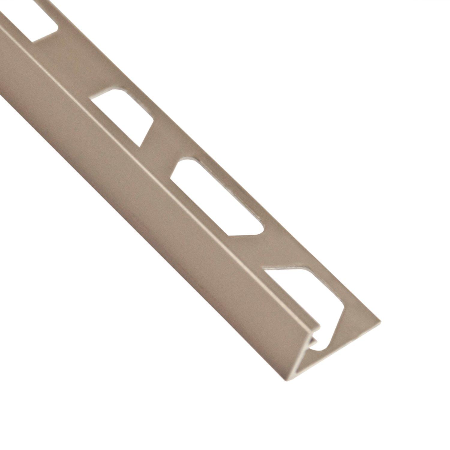 Schluter-Jolly Edge Trim 1/2in. In Satin Nickel Anodized Aluminum - 1 ...