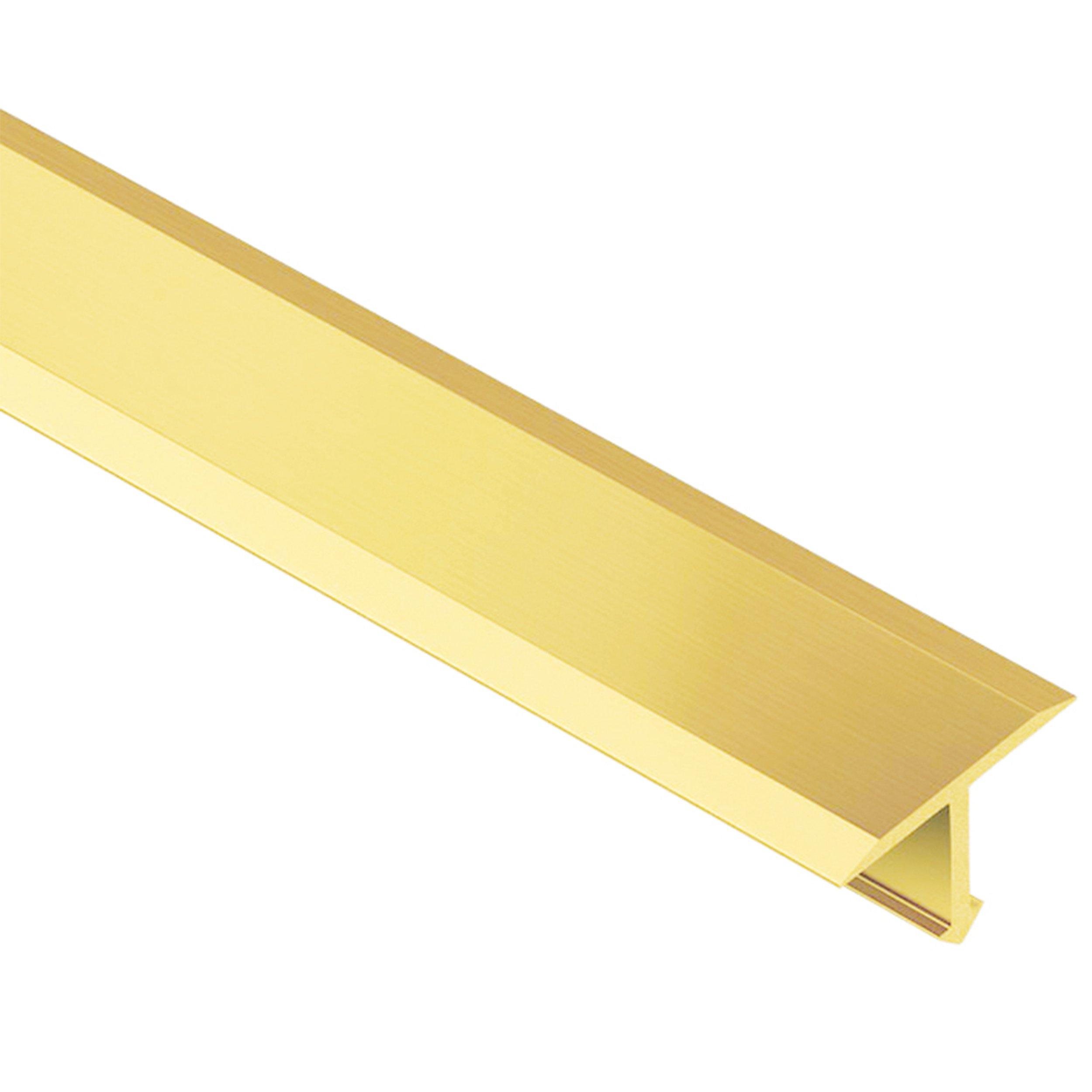 Schluter RENO-T Solid Brass 17/32in. Metal T-Shaped 8ft. 2-1/2in. Tile ...